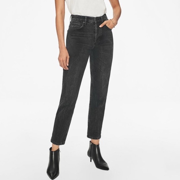 Anine Bing Denim - Anine Bing - Kate Straight Charcoal Jeans